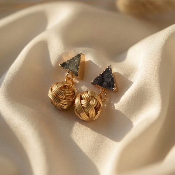 Minimal Druzy Earrings