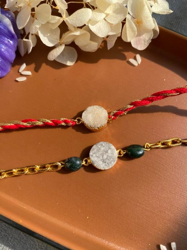 Druzy Rakhi Pair