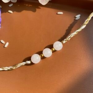 Rose Quartz Bhai Rakhi