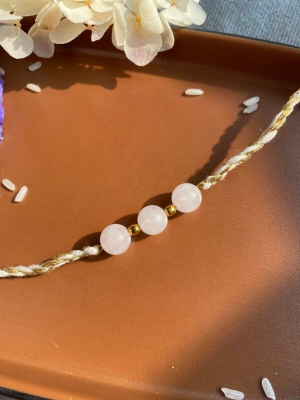 Rose Quartz Bhai Rakhi