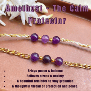 Amethyst Rakhi Pair