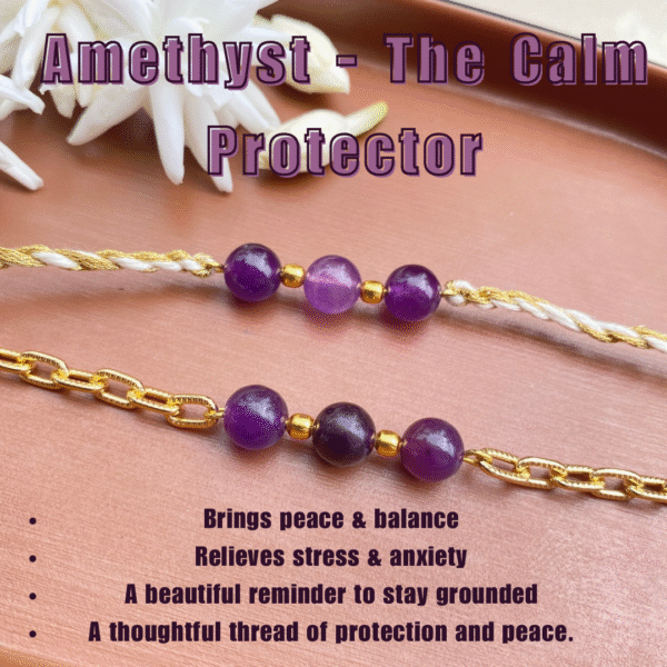 Amethyst Rakhi Pair